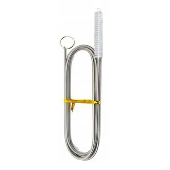 

Stainless Steel Refrigerator Water Drainage Tool Long Flexible Scrub Brush Refrigerator Coil Cleaner for Household Kitchen Drain