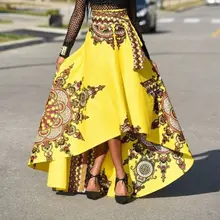 Женская длинная юбка, желтые, вечерние, элегантные, асимметричные, цветочные, красные, Boho, этнический стиль, модный принт, Свинг макси, высокая талия, юбки, осень