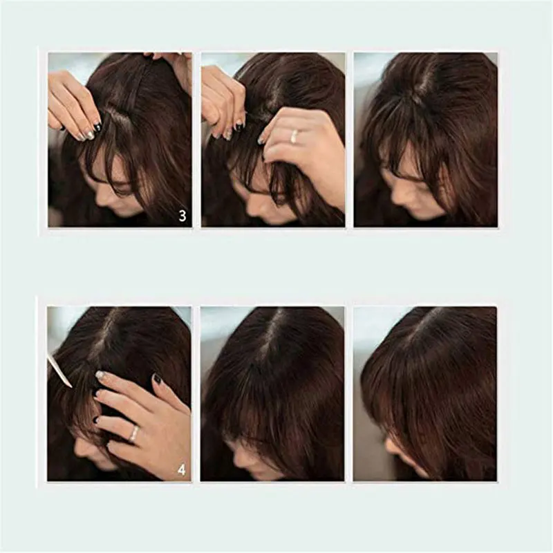 AOSIWIG короткие прямые челки синтетические волосы для женщин натуральные короткие поддельные волосы челка термостойкие