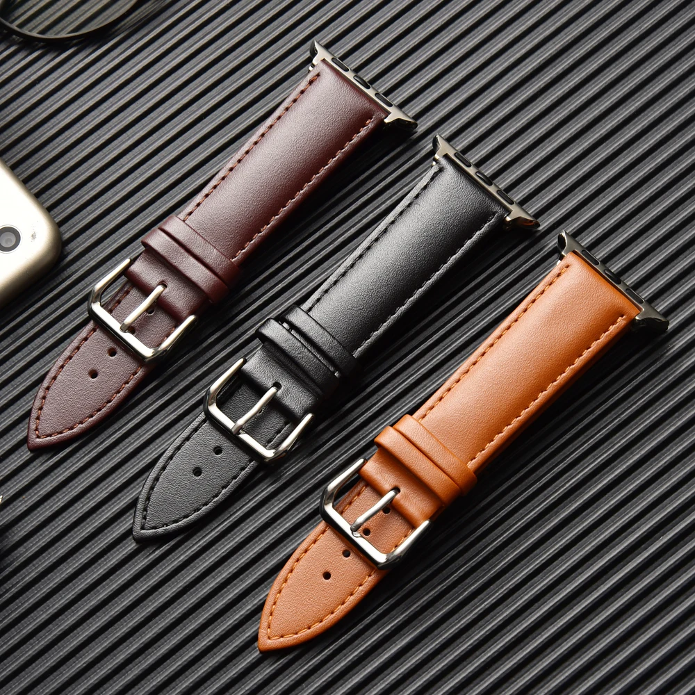 leather loop strap for apple watch band 42mm 44mm series 4 5 bracelet 38mm 40mm strap for iwatch 3 2 1 watchband accessories