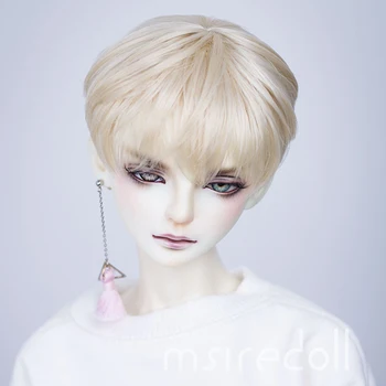 

Male Short Hair Wig For 1/4 For 1/3 BJD Dolls Brain-Training Toy For Children Educational Toys Birthday Gift - Golden No Doll