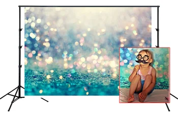 

Fantasy blue Polka Dots glitter Bokeh backdrop kids Baby Birthday Party Portrait Photo Background Photo Studio photophone SM355