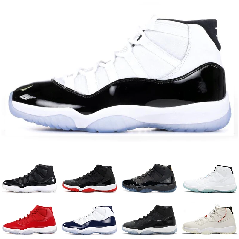 

Concord 45 11 hommes chaussures de basket 11s platine teinte CAP et robe élevé légende bleu fermeture cérémonie héritière pour h