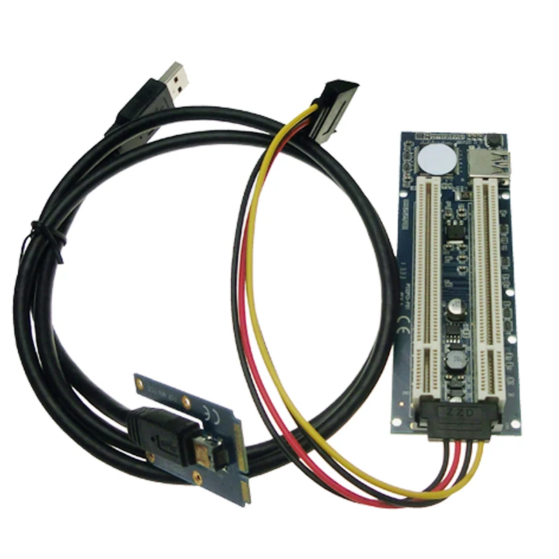 Полуразмерный/полноразмерный мини PCIe на 2 PCI 32 бит слота адаптер pci e переходная