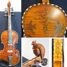 Стиль барокко SONG Master 4 × 4 струны 1" viola d'Amord женщины свиток#13164