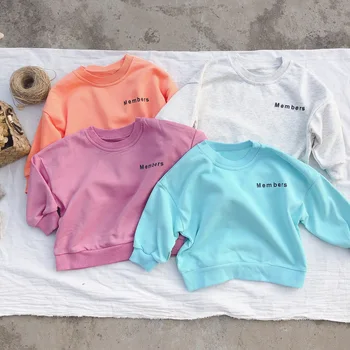 

3193 New Children's Clothing Spring Boys' And Girls' Letter Printing Sweatershirt Children Pullovers Long Sleeve Tops For Kids