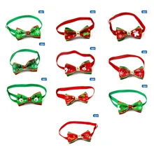 1 шт. милые рождественские товары для домашних животных ручной работы ленты для собак галстуки-бабочки 10 цветов кошки шеи галстук аксессуары для собак