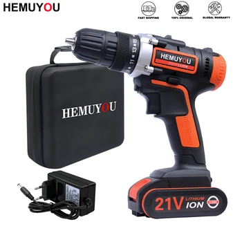 

21V Electric Drill Rechargeable Mini Cordless Electric Drill Multifunction Electric Screwdriver 2-Speed +Power Smart Display