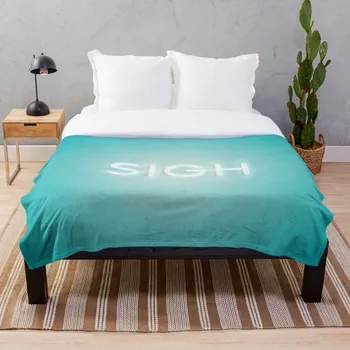 

Sigh Blanket Wool Flannel Plush Blanket Bedspread For office Sherpa Blanket Couch Quilt Cover Travel
