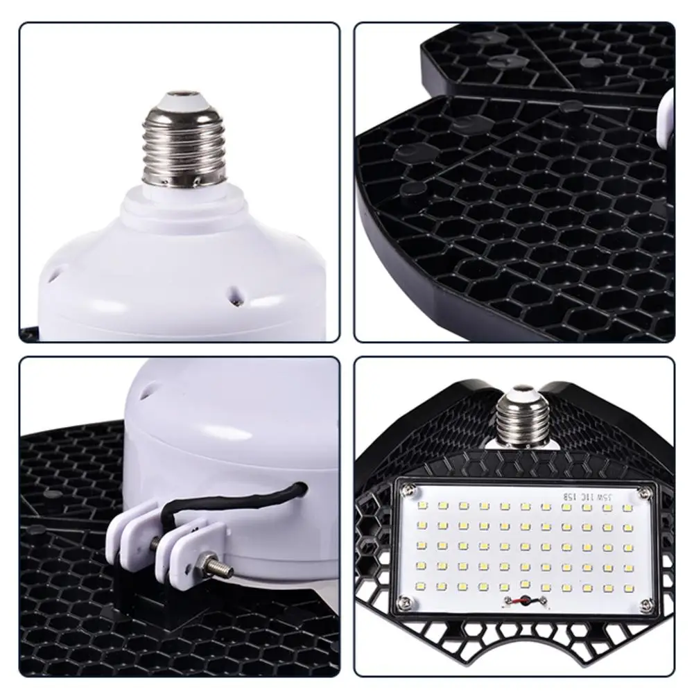 LED Garage Lights,100W Deformable LED Garage Ceiling Lights12500 LM CRI 80 Led Shop Lights for Garage, Garage Lights with 3 Adju