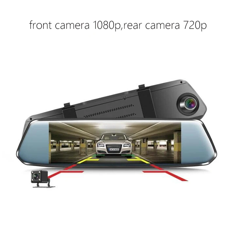 Тахограф с зеркалом заднего вида 6 86 дюйма ночное видение две линзы реверсивное