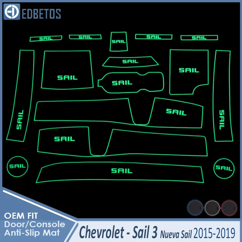 Противоскользящий коврик для Chevrolet Sail- Nueva Sail 3 Chevy аксессуары ворота слот подставка анти-Грязная дверь паз коврик автомобиль