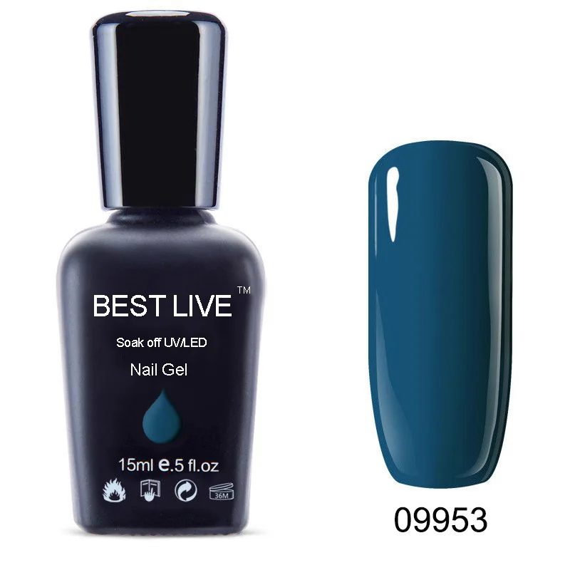 09953 BEST LIVE 15 мл УФ-гель для ногтей замачиваемый Светодиодный УФ-лак для ногтей УФ-гель для ногтей чистый цвет покрытие УФ-гель для ногтей Телесный и розовый#1546-40506 - Цвет: 09953