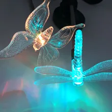 Горячая Солнечный СВЕТОДИОДНЫЙ Красочный птица пирсинг для пупка кулон украшения встроенные лампы Наружная газонная лампа