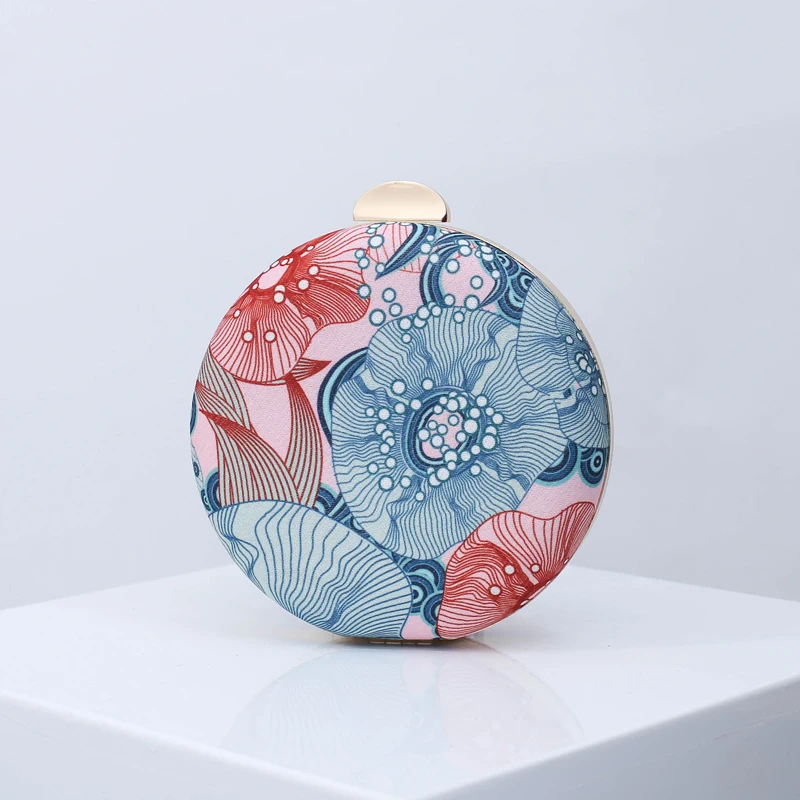 

Round Fashion Shoulder Bag Slanting Wallet Women's Wallet Women's Round Handbag Party Banquet Bag Marriage Bag Japanese Bag