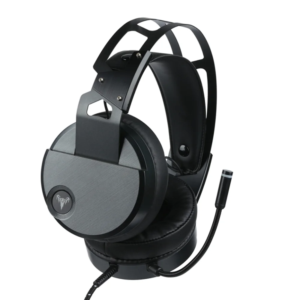 HYASIA PC Игровые наушники Casque 7,1 канальный звук USB Проводные Наушники Компьютерная гарнитура ПК шумоподавление с микрофоном регулируемый - Цвет: Черный
