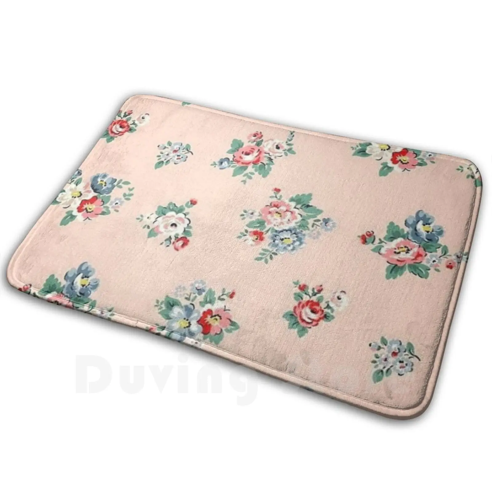 Fiori Design Tappeto Tappetino Cuscino Morbido Floreale Fiori Modello Pretty Vintag Rosa Girly Rose Shabby Chic Carino