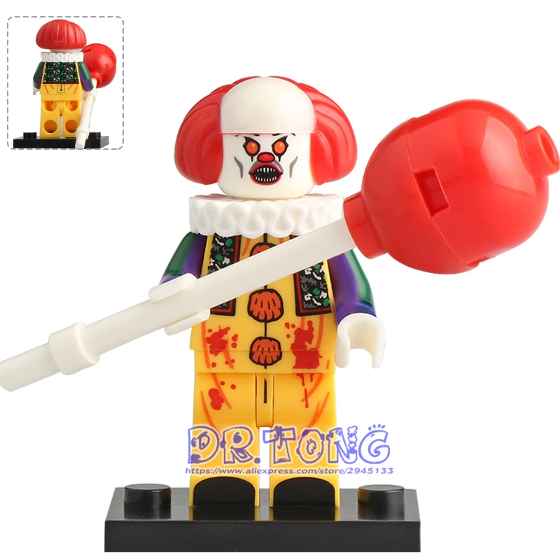 50 шт. фильм ужасов Pennywise клоун Джордж Беверли выбирали Джейкобса фигурки Кирпичи Строительные блоки игрушки подарки KT1012 - Цвет: XP087 50pcs