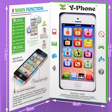 Детский Игрушечный мобильный телефон для моделирования, светодиодный мобильный телефон с рождественскими подарками, Обучающие инструменты для детей на английском языке