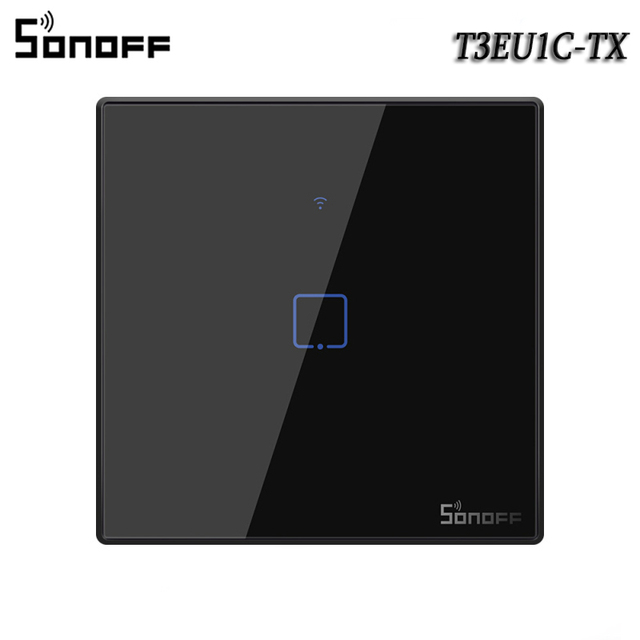 T0/T1/T2/T3 EU 1/2/3 Gang WiFi Smart Wall Touch Switch Smart Home Remote Control Via Ewelink APP/RF433/Alexa Voice/Touch