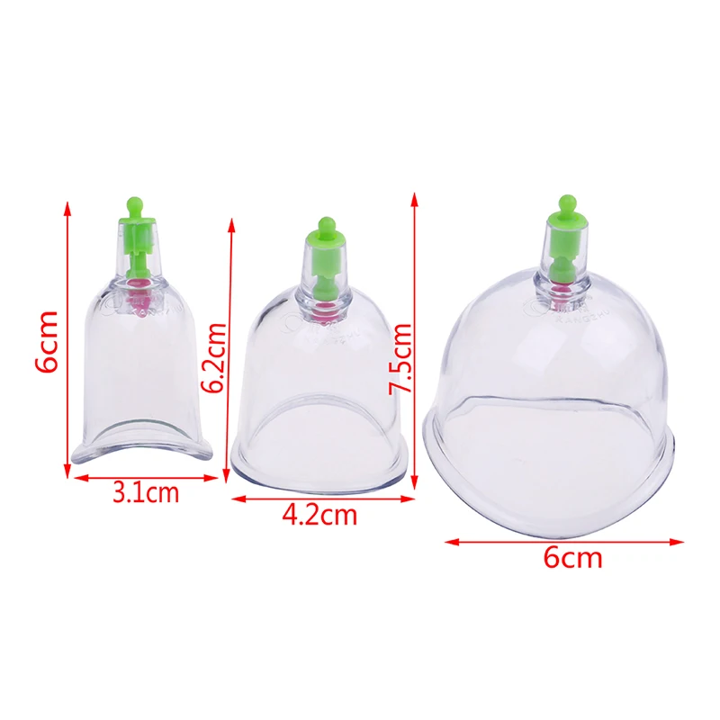 3 Pcs Curved Vacuum C1 Cups Cupping For Joint Suction Chinese Massage Traditional — view 6