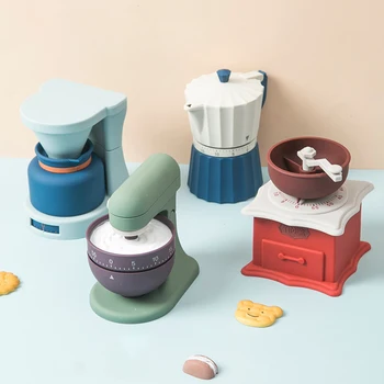 

Creative Timer Coffee Machine Modeling Grinder Moka Pot Mechanical Timers Time Reminder temporizador Time Timer Kitchen Supplies