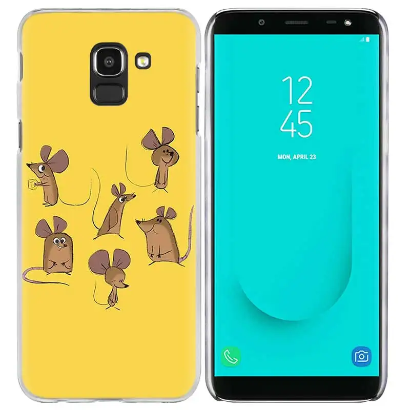 Милые животные крыса с героями мультфильмов чехол из поликарбоната для samsung Galaxy A50 A80 A70 A60 A40 A30 A20 A20e A10 A9 A7 A6 Note 8, 9, 10, плюс 5G
