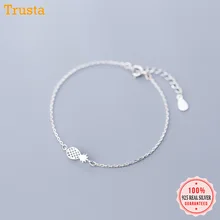 Trusta из чистого серебра 925 пробы, Модный женский браслет ананас с фруктами 16 см для девушек-подростков, Подарочные ювелирные изделия DA50