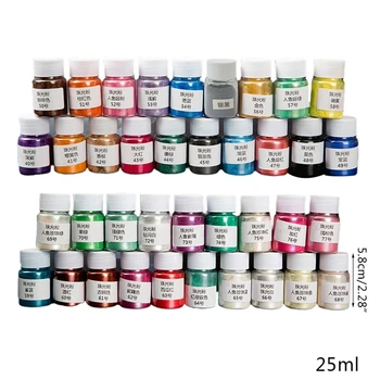 

1 Set Cosmetic Grade Pearlescent Mica Powder Epoxy Resin Dye Pearl Pigment DIY 54DC