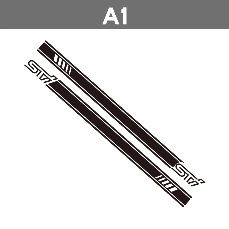 Racing Sport Stripes Car Door Side Skirt Sticker For Subaru WRX STI Auto Body High Quality Waterproof Vinyl Accessories Decals