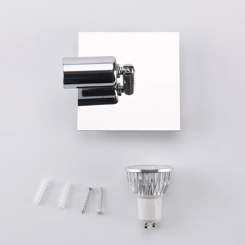 LukLoy Светодиодный точечный светильник с одной головкой, 3 Вт, GU10 Точечный светильник, маленький потолочный светильник, настенный светильник, настенный светильник