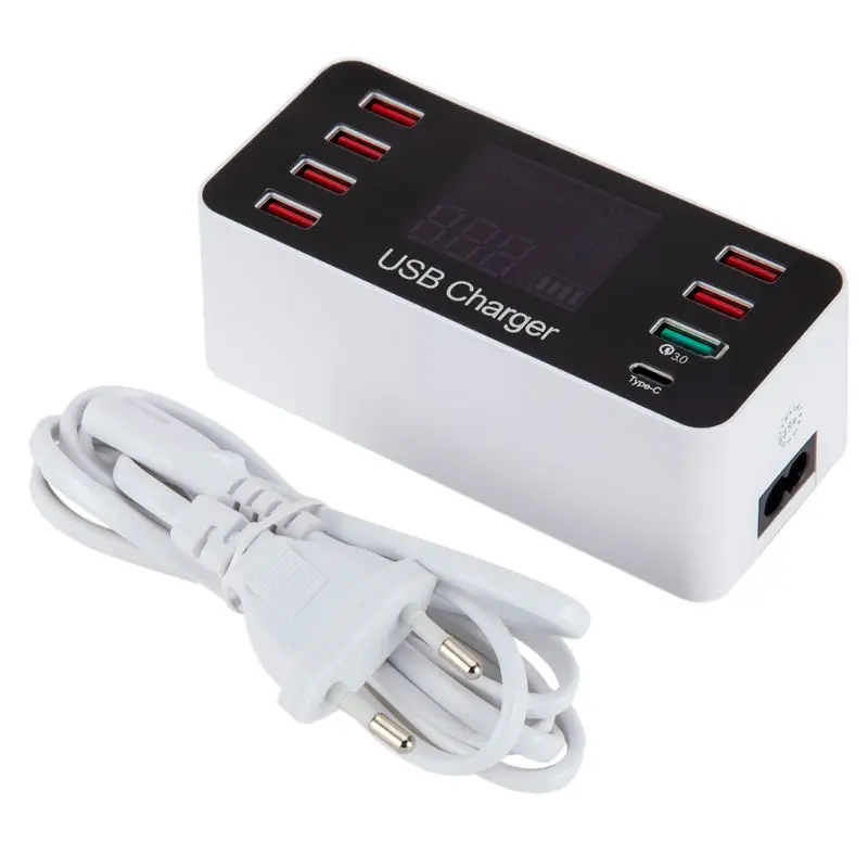 8 многопортовый USB адаптер настольное настенное зарядное устройство умная быстрая зарядная станция 3,0 C 28TE