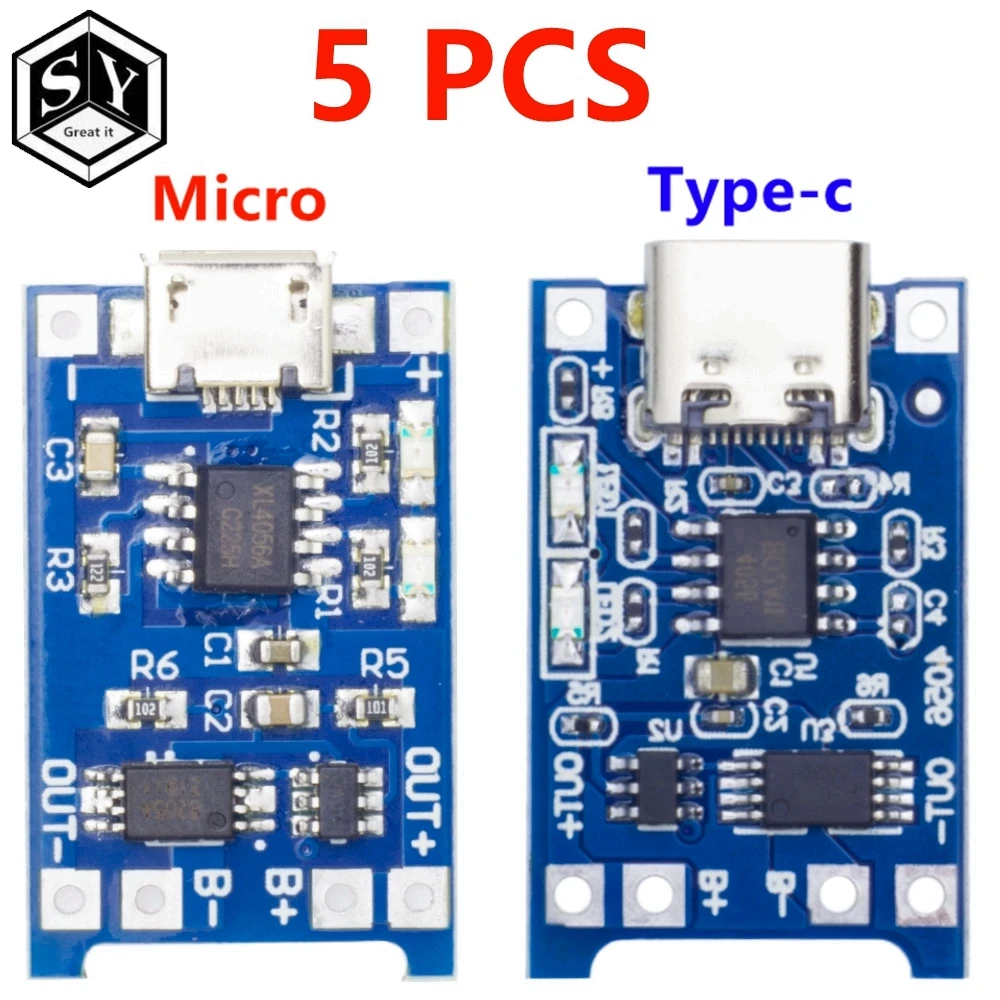 Mini Chargeur Batterie Li-Ion USB 1A Lithium Battery Charging Charger Board Mini Chargeur Batterie Li-Ion USB 1A Lithium Battery Charging Charger Board