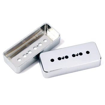 

2Pcs Silver Humbucker Pickup Cover 50/52mm pole for P90 Soap Bar