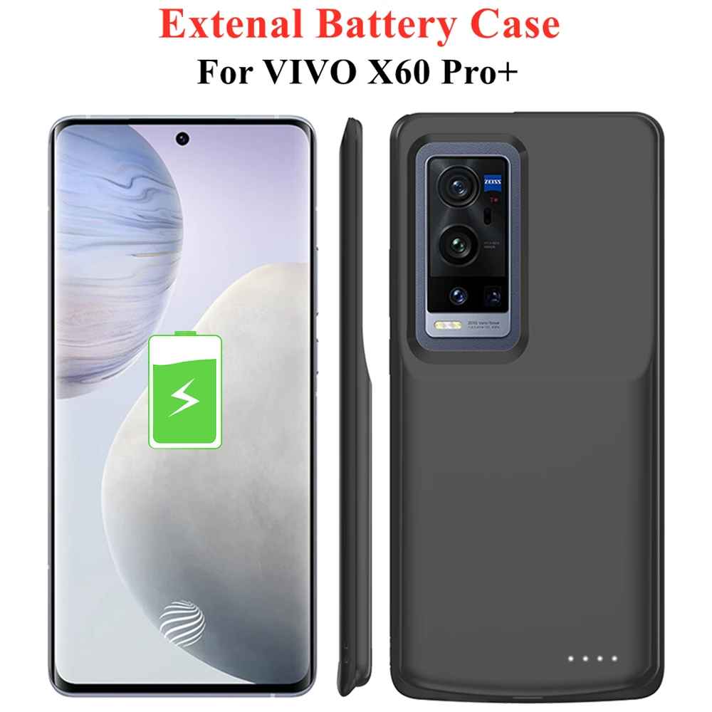 

Battery Charger Cases For VIVO X60 Pro Plus 5G Battery Case 6800mAh External Charging Powerbank Cover For X60 Pro+ Power Bank