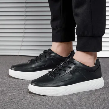 

Men Casual Shoes Genuine Leather lace up Luxury Mens Vintage Shoes outdoor Velvet Loafers Black white Business Designer Shoes