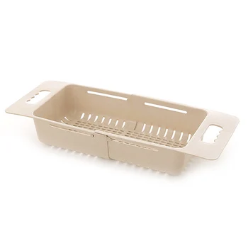 

1 Pcs Collapsible Over The Sink Colander Dish Fruit Vegetable Strainer Drainer Basket for Kitchen SNO88
