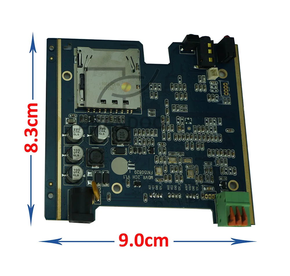 В режиме реального времени 2CH Mini D1 DVR печатная плата 2 канала DVR материнская плата Поддержка обнаружения движения запись