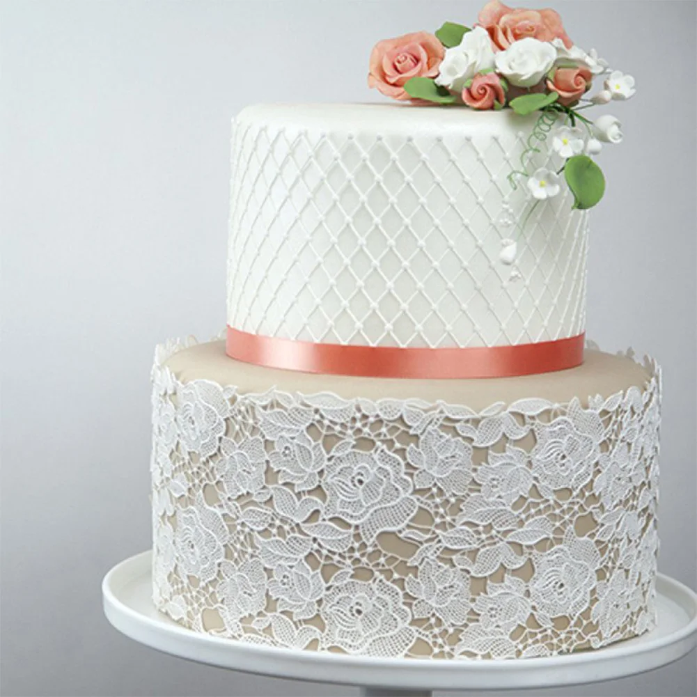 Легкий чистый Sugarcraft антипригарное Силиконовые розы инструмент для плетения кружева мат шоколадные аксессуары DIY Фондант для форм кекса украшения выпекать дома
