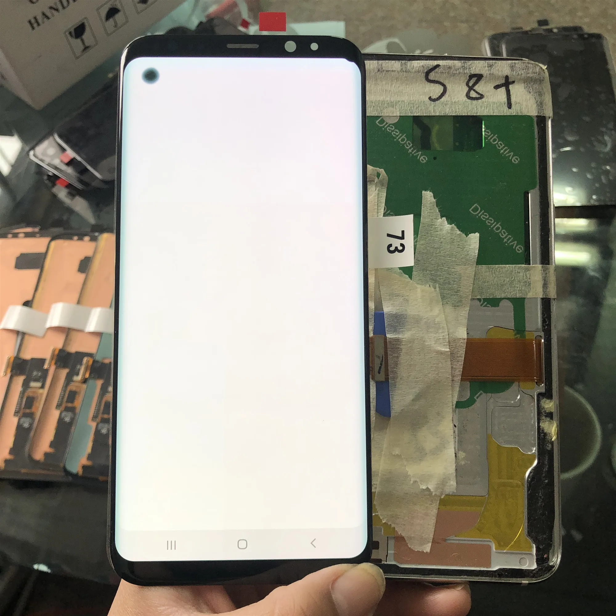 

Original LCD For Samsung S8 plus G955 G955F G955FD G955F G955 touch screen components with dead pixels with frame