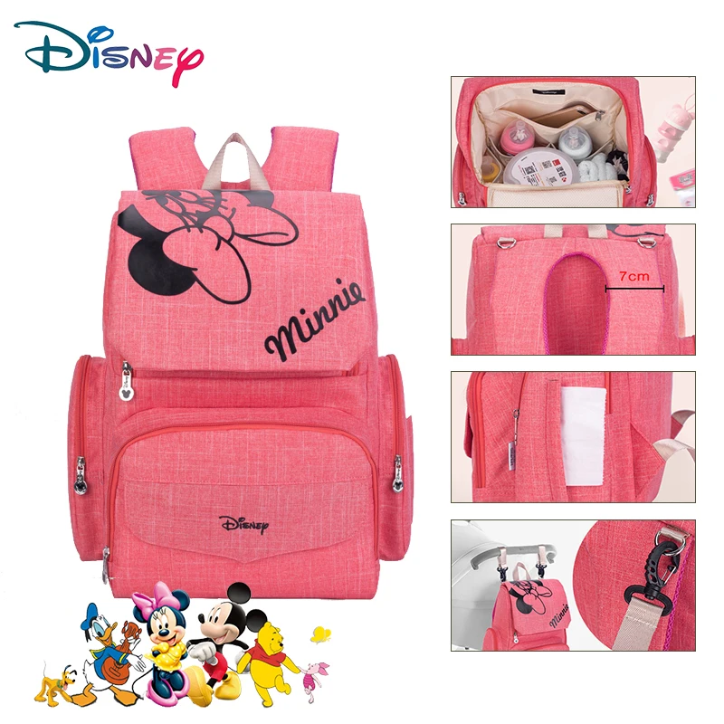 

Disney Baby Backpack Large Capacity Mummy Diaper Bag Baby for Mom Multifunctional Waterproof Nappy Bag Stroller Bag Organizer