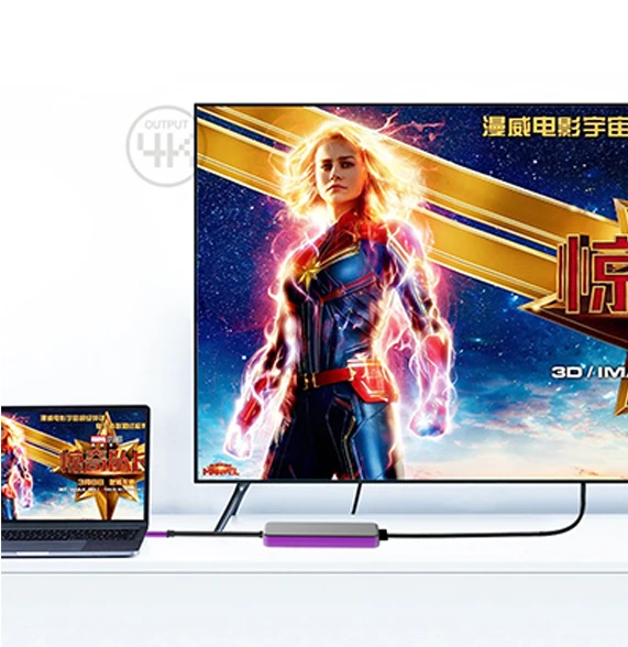 Тип-c Многофункциональная док-станция для ноутбука концентратор USB 3,0 стеклянный алюминиевый сплав 4K+ PD Быстрый хаб передачи данных
