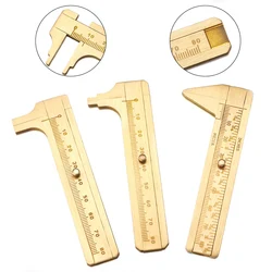 1PC High Quality Mini Brass Caliper Vernier Dual-scale Measuring Ruler Portable Retro Measurement Tool For Jewelry Making
