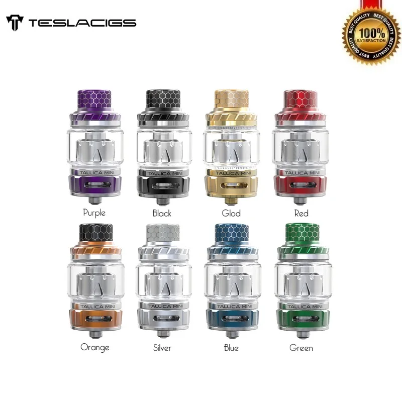 

Original Tesla Tallica Mini Vape Tank 4ml/6ml with TS-XX 0.18ohm Mesh Coil Vaporizer Fit Tesla Nano Poker 218 WYE II Box Mod