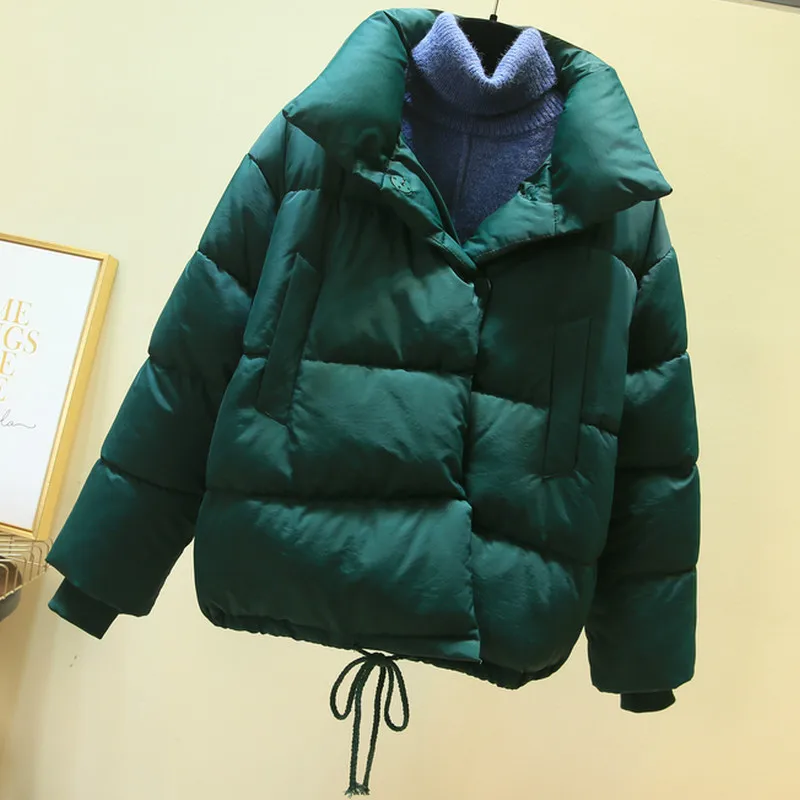 

Down Jacket Cotton-padded Clothes Women's Short 2018 New Style Coat Winter INS down Coat Students Puffy Cotton-padded Jacket Thi