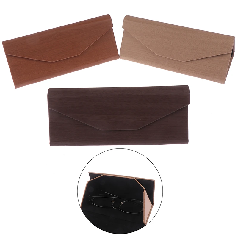 Треугольная складная коробка для солнцезащитных очков, Модный высококачественный Роскошный чехол для очков, чехол ручной работы для очков, 3 цвета