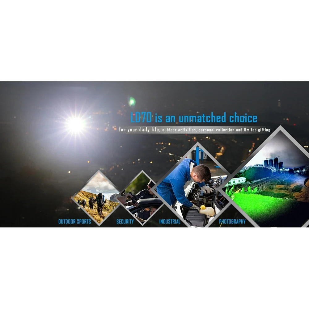 Lâmpada de Emergência Led para Acampamento Imalent D-series Lanterna Tocha Holofotes Ld70 4000lumen Xhp70 Gen.2 1 lúmens, lanterna para acampamento, lanterna de emergência, holofotes, lâmpada
