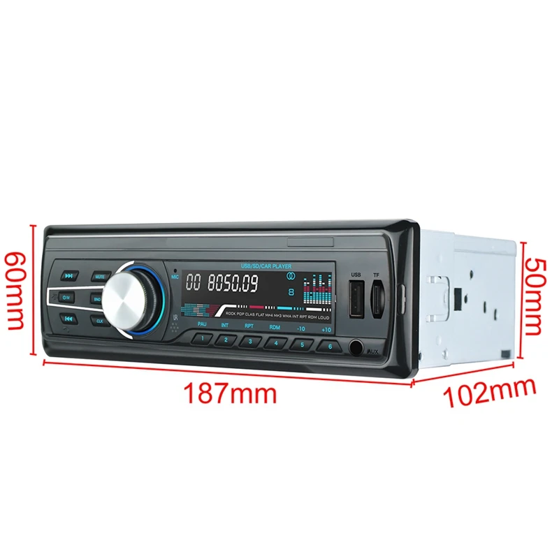 Автомобильный MP3-плеер, автомагнитола, 1 DIN, USB, быстрая зарядка, Bluetooth, громкая связь, цифровой медиаплеер, 4X25 Вт, fm-радио, поддерживает IOS и Android