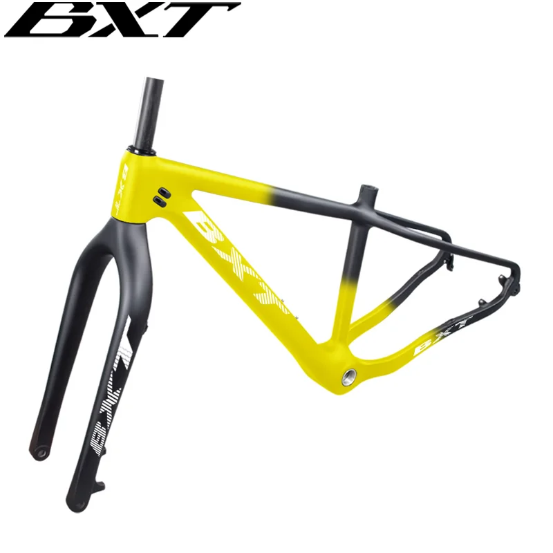 BXT snow carbon fat bike frame Hook rear space 190mm Axle Thru Rear space 197mm 26*4.8 tires snow carbon bike frame+fork bicycle parts bicycle frame