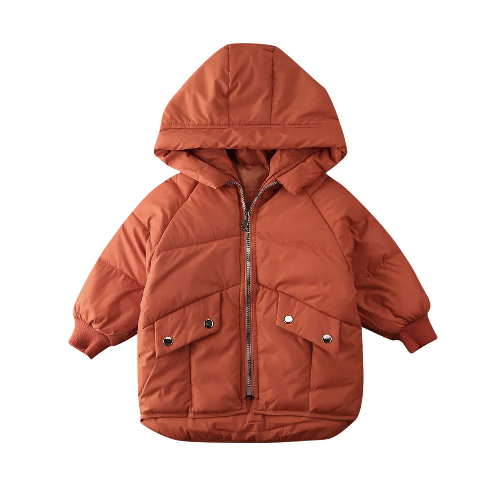 От 2 до 7 лет Детская куртка для маленьких девочек и мальчиков, светильник хлопковое пуховое пальто с капюшоном зимние куртки для мальчиков пуховые парки для маленьких девочек, верхняя одежда